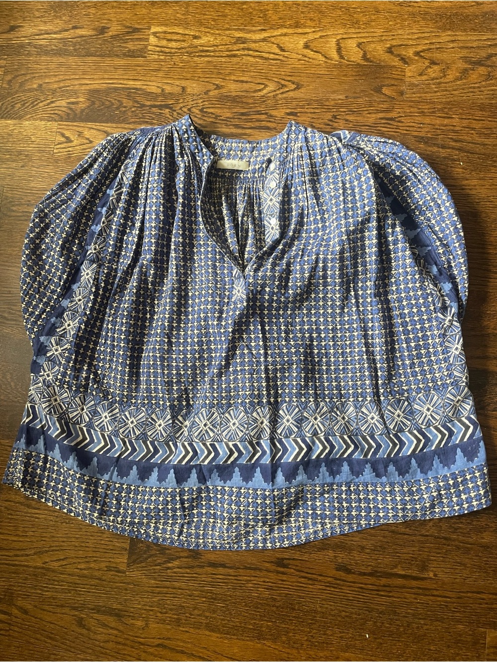 Doen Blue Ikat Peasant Blouse 🦋🦋🦋